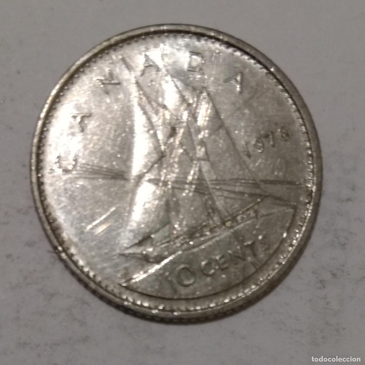 Monedas antiguas de Am&eacute;rica: Moneda de Canada: 10 cent; a&ntilde;o 1976 (Maris) - Foto 2