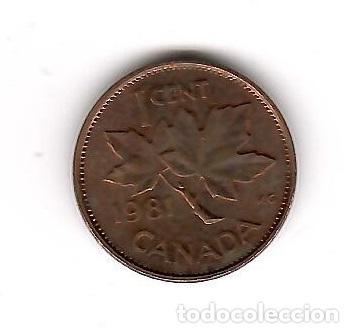 Monedas antiguas de Am&eacute;rica: Moneda de Canada: 1 cent; a&ntilde;o 1981 (Maris) - Foto 2