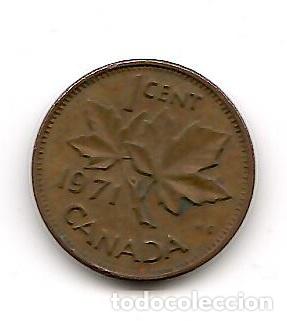 Monedas antiguas de Am&eacute;rica: Moneda de Canada: 1 cent; a&ntilde;o 1971 (Maris) - Foto 1