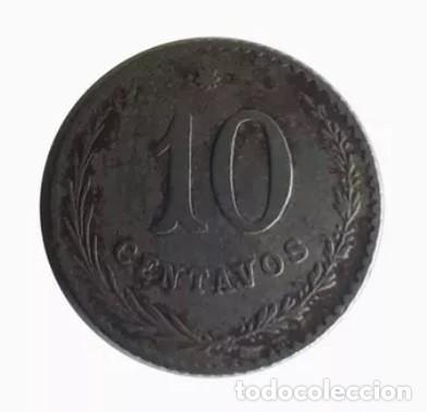 Monedas antiguas de Am&eacute;rica: moneda paraguay 1900 10 centavos - Foto 2