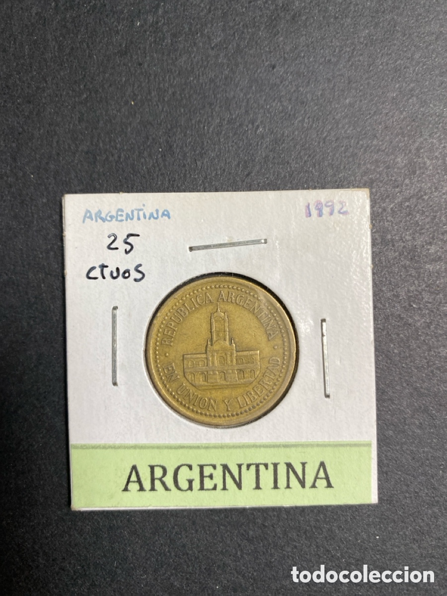 Monedas antiguas de Am&eacute;rica: Moneda de Argentina 25 centavos - Foto 1