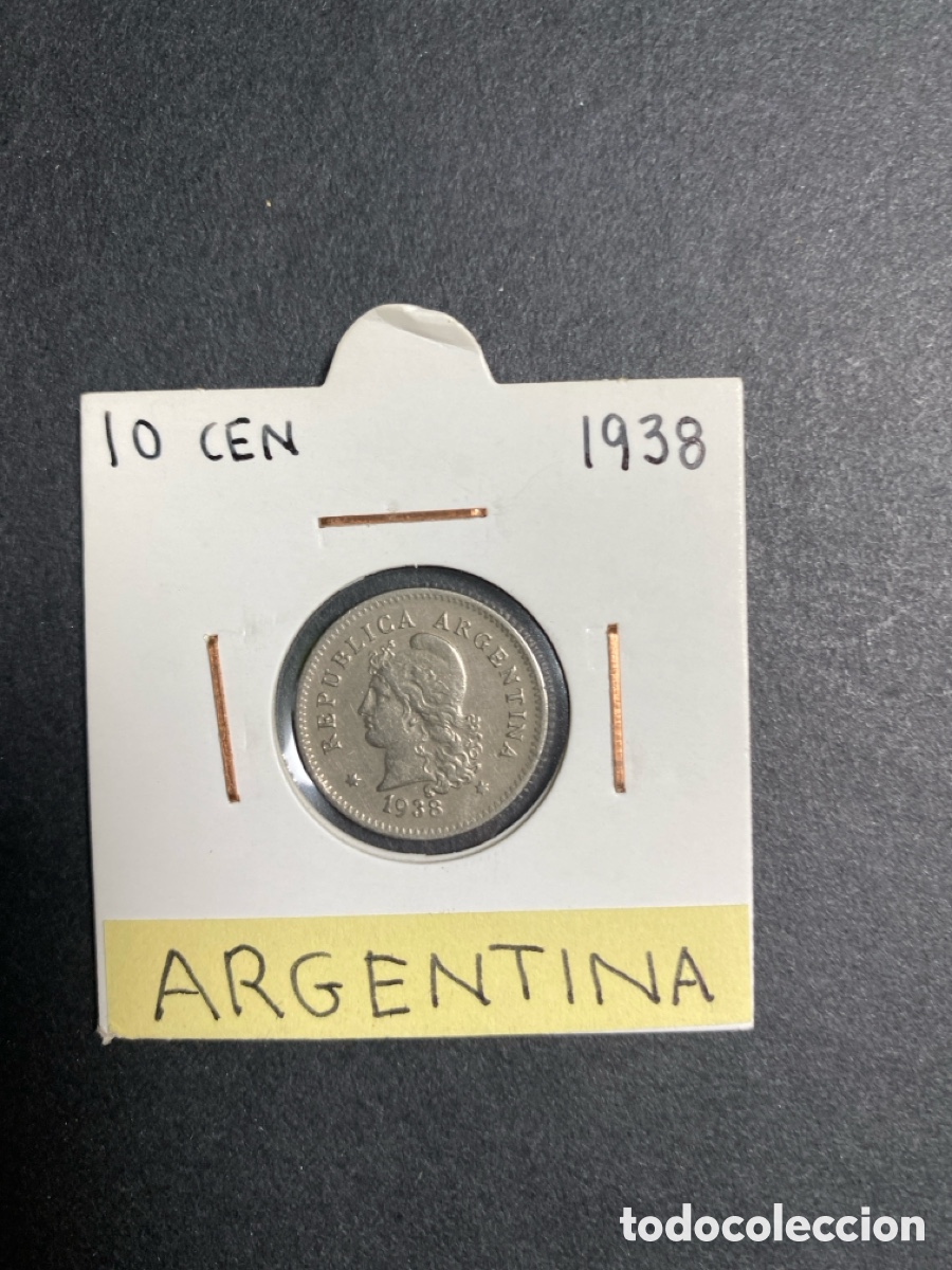 Monedas antiguas de Am&eacute;rica: Moneda de Argentina 10 centavos - Foto 1
