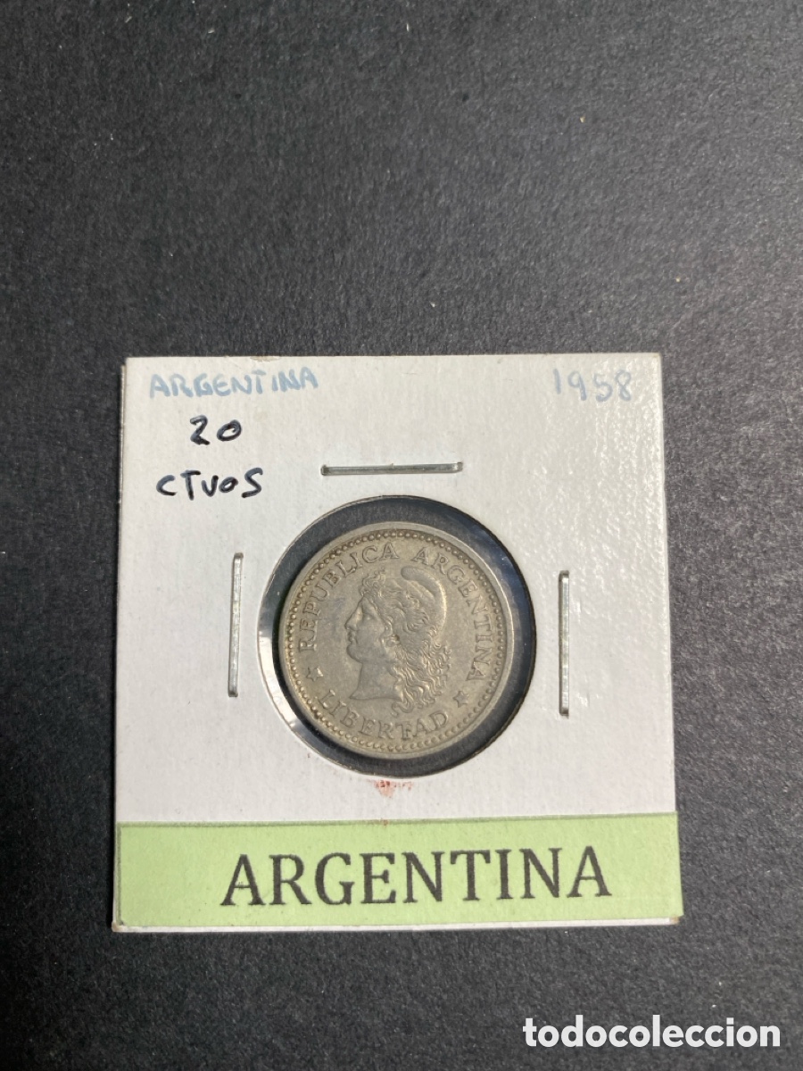 Monedas antiguas de Am&eacute;rica: Moneda de Argentina 20 centavos - Foto 1