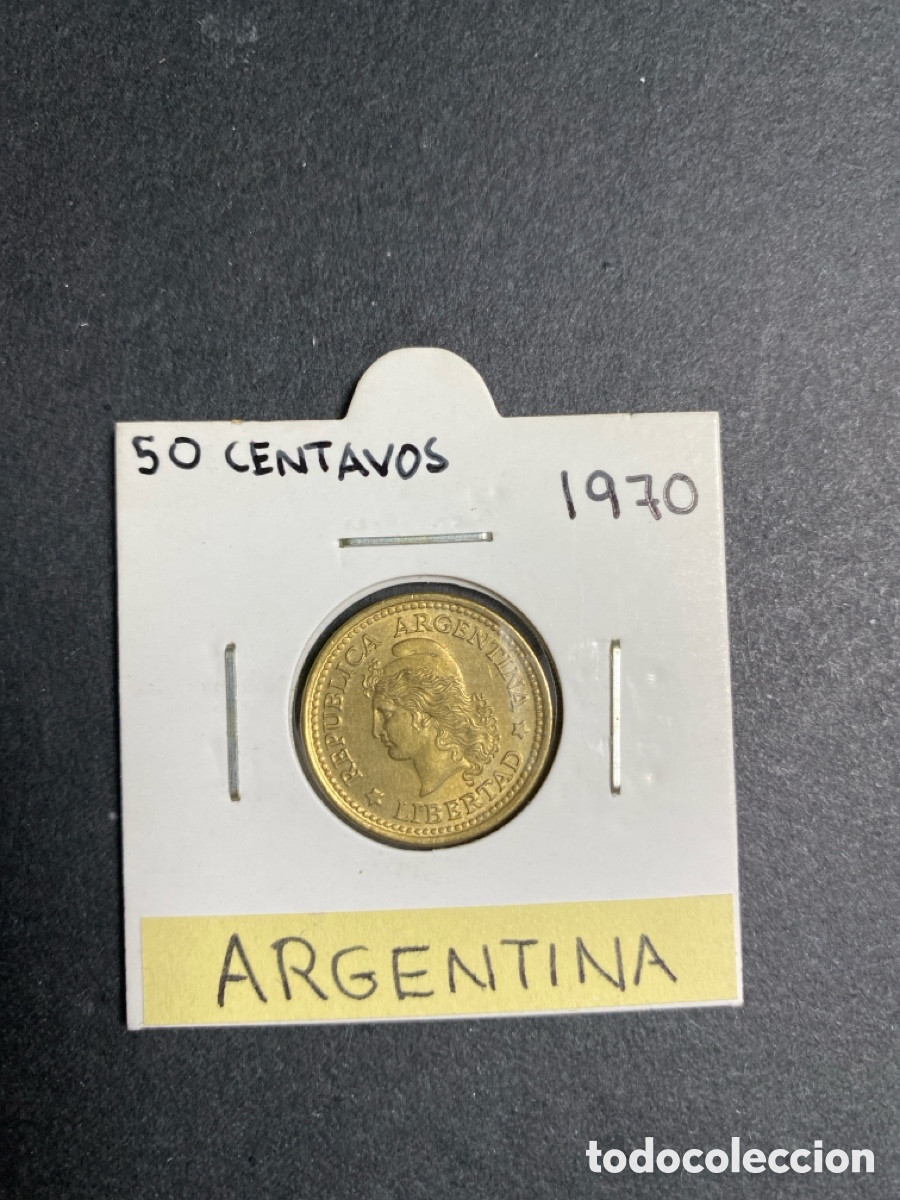 Monedas antiguas de Am&eacute;rica: Moneda de Argentina 50 centavos - Foto 1