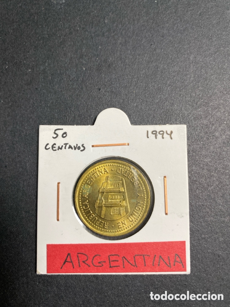 Monedas antiguas de Am&eacute;rica: Moneda de Argentina 50 centavos - Foto 1