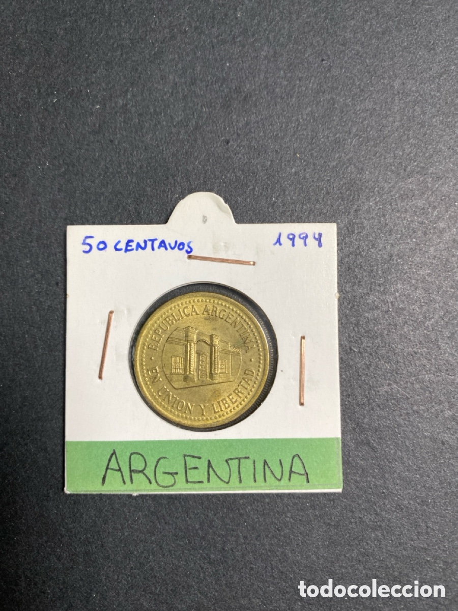 Monedas antiguas de Am&eacute;rica: Moneda de Argentina 50 centavos - Foto 1