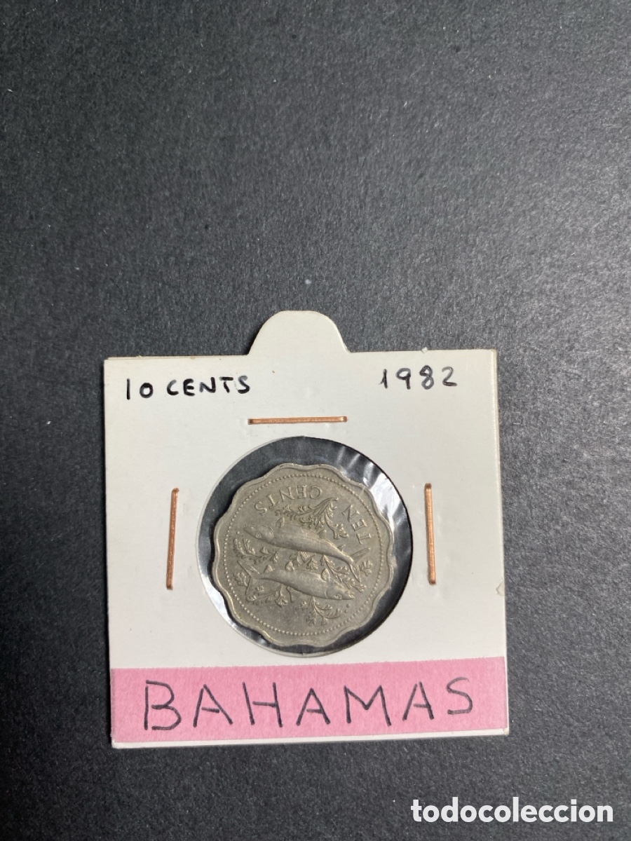Monedas antiguas de Am&eacute;rica: Moneda de Bahamas 10 cents - Foto 1