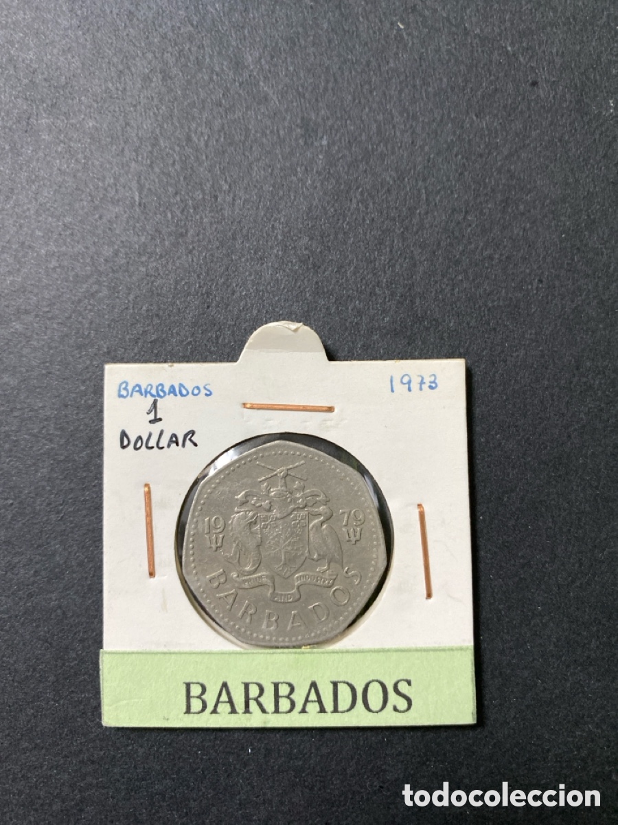 Monedas antiguas de Am&eacute;rica: Moneda de Barbados 1 dollar - Foto 1