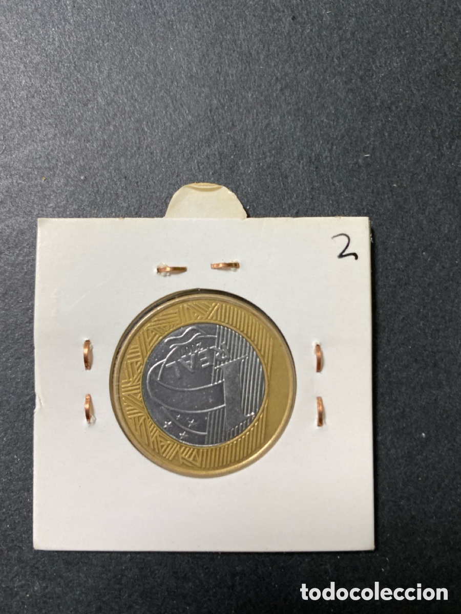 Monedas antiguas de Am&eacute;rica: Moneda de Brasil 1 real - Foto 2
