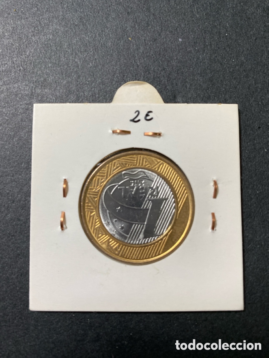 Monedas antiguas de Am&eacute;rica: Moneda de Brasil 1 real - Foto 2