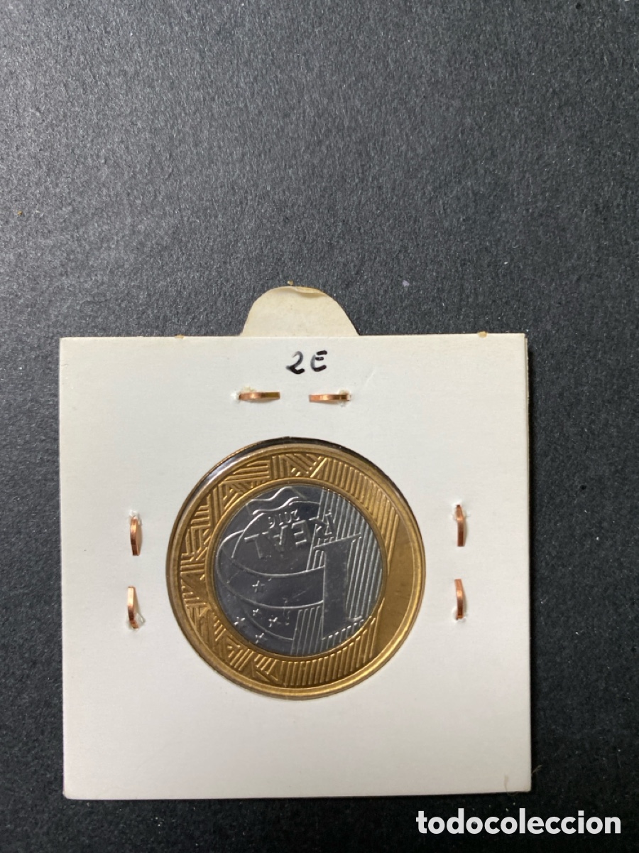 Monedas antiguas de Am&eacute;rica: Moneda de Brasil 1 real - Foto 2
