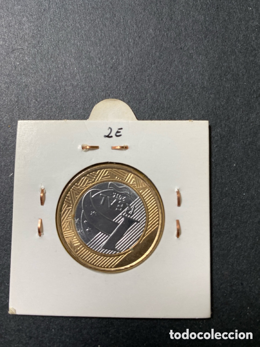Monedas antiguas de Am&eacute;rica: Moneda de Brasil 1 real - Foto 2