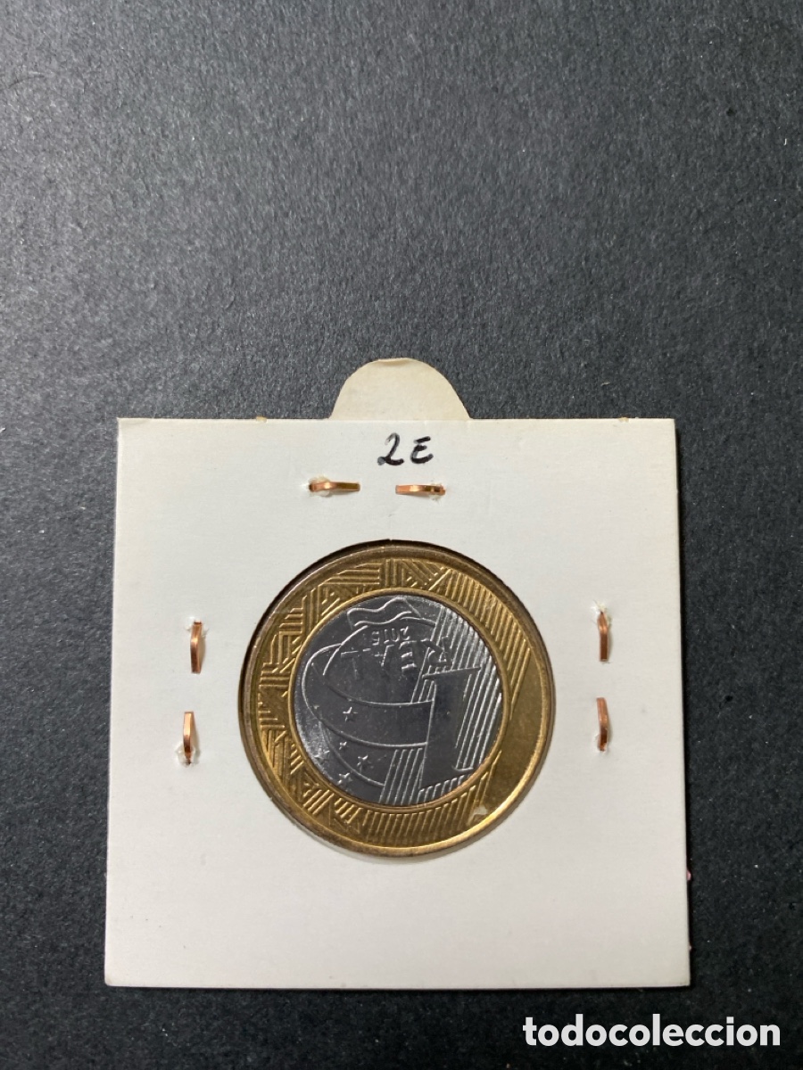 Monedas antiguas de Am&eacute;rica: Moneda de Brasil 1 real - Foto 2