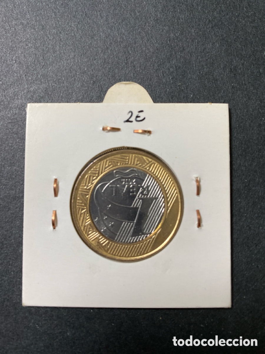 Monedas antiguas de Am&eacute;rica: Moneda de Brasil 1 real - Foto 2
