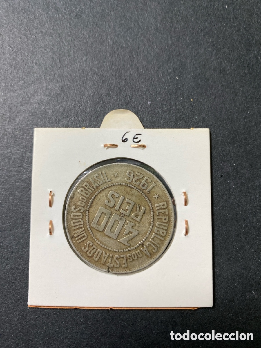 Monedas antiguas de Am&eacute;rica: Moneda de Brasil 400 re&iacute;s - Foto 2