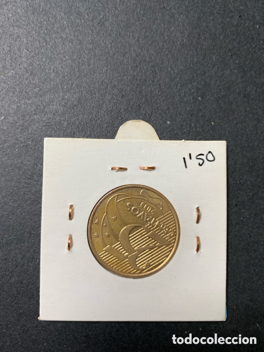 Monedas antiguas de Am&eacute;rica: Moneda de Brasil 25 centavos - Foto 2