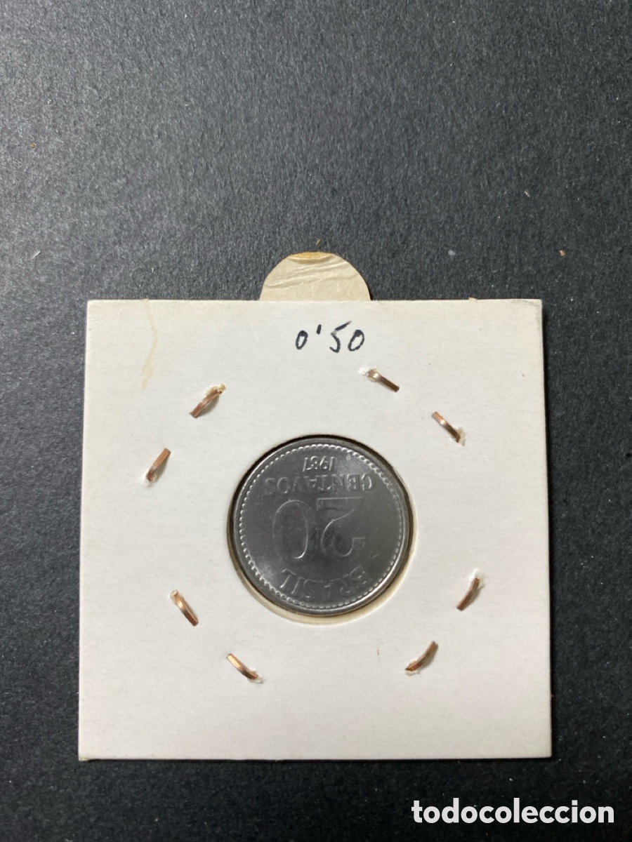 Monedas antiguas de Am&eacute;rica: Moneda de Brasil 20 centavos - Foto 2