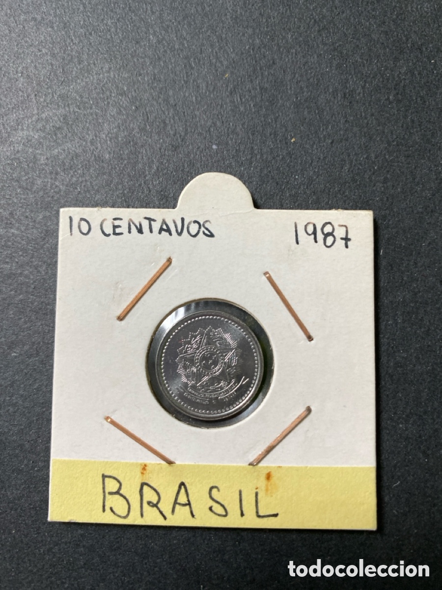 Monedas antiguas de Am&eacute;rica: Moneda de Brasil 10 centavos - Foto 1