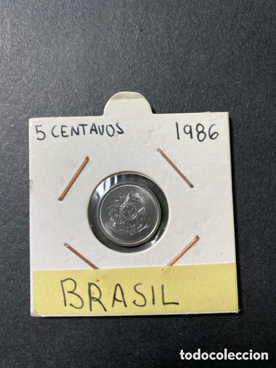 Monedas antiguas de Am&eacute;rica: Moneda de Brasil 5 centavos - Foto 1