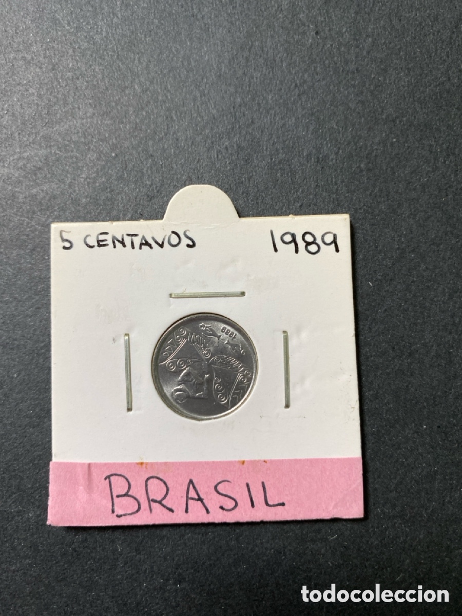 Monedas antiguas de Am&eacute;rica: Moneda de Brasil 5 centavos - Foto 1