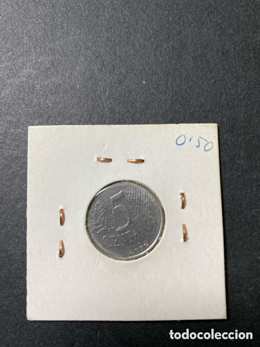 Monedas antiguas de Am&eacute;rica: Moneda de Brasil 5 centavos - Foto 2