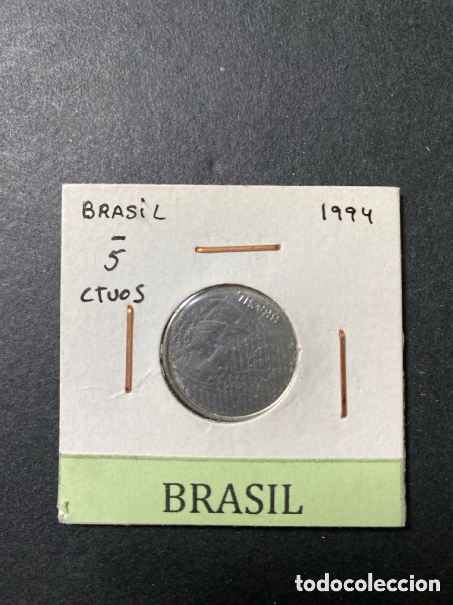 Monedas antiguas de Am&eacute;rica: Moneda de Brasil 5 centavos - Foto 1