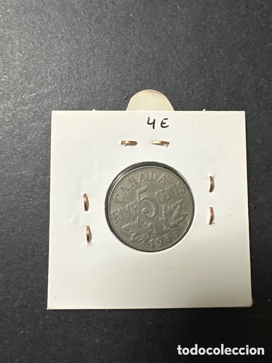 Monedas antiguas de Am&eacute;rica: Moneda de Canada 5 cent - Foto 2