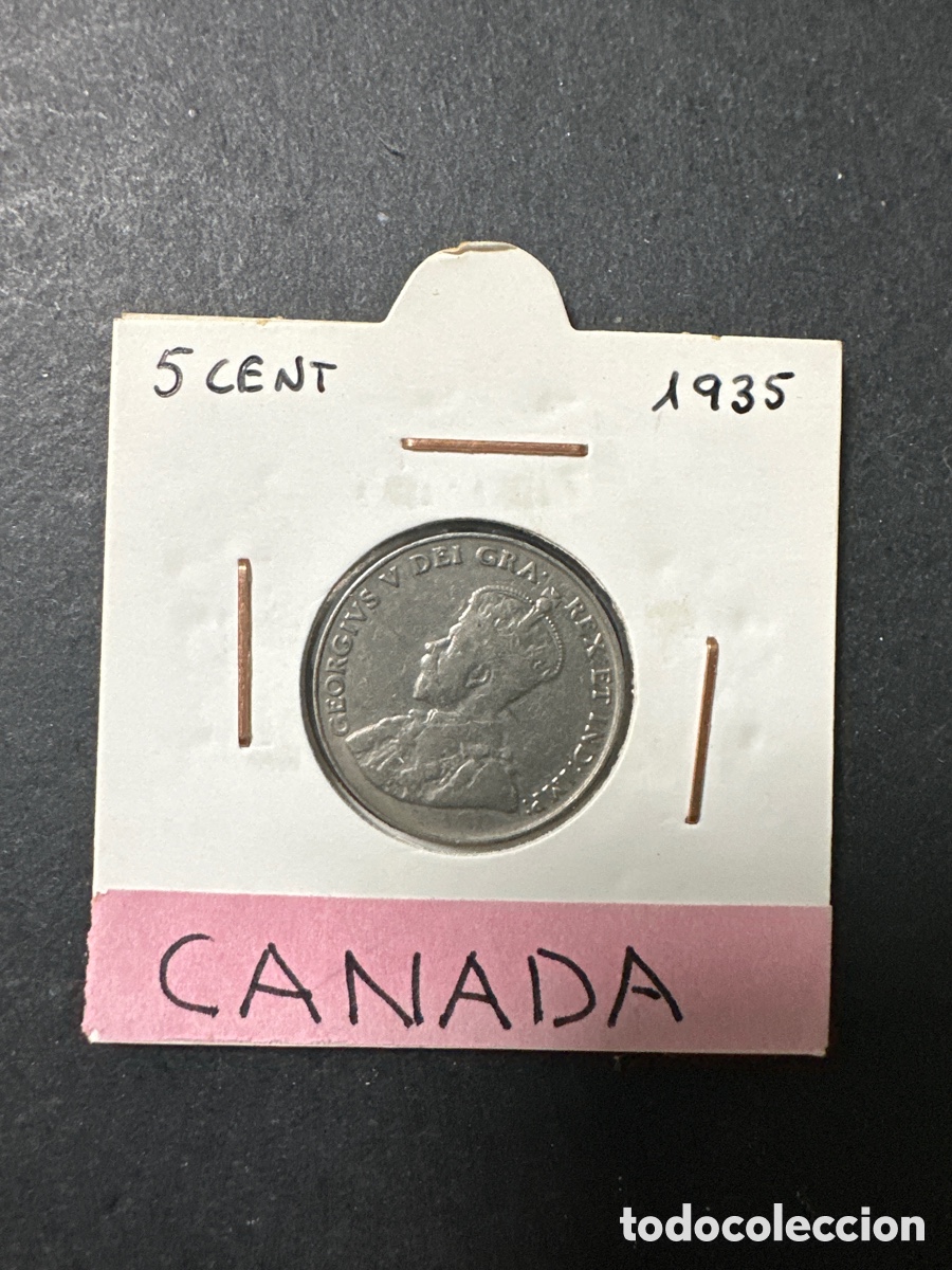 Monedas antiguas de Am&eacute;rica: Moneda de Canada 5 cent - Foto 1