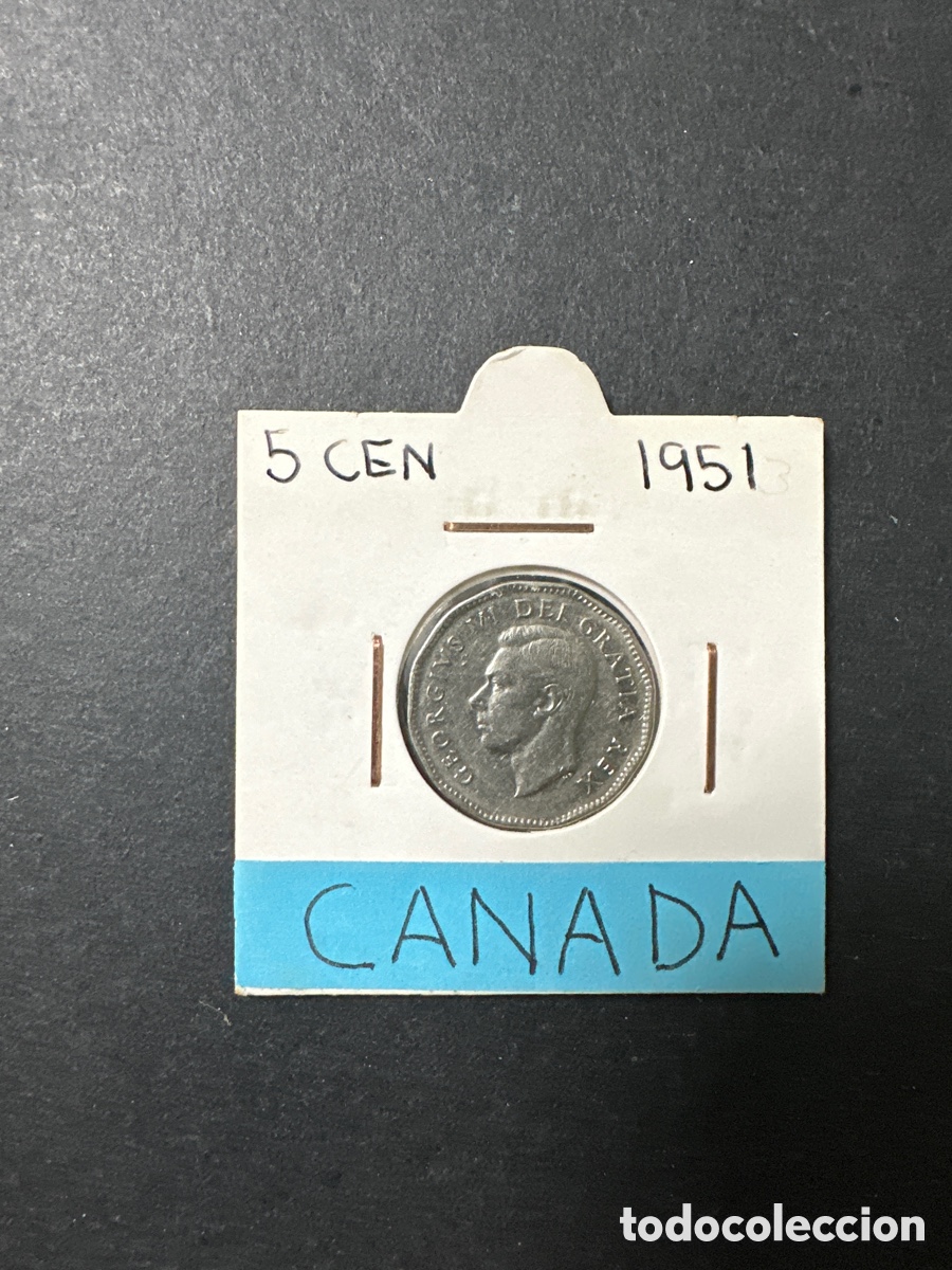Monedas antiguas de Am&eacute;rica: Moneda de Canada 5 cents - Foto 1