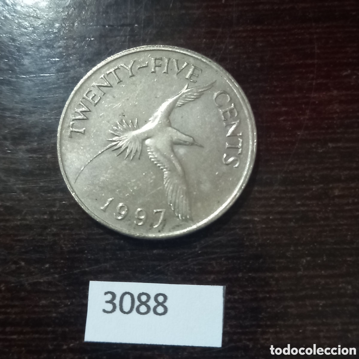 Monedas antiguas de Am&eacute;rica: Bermuda 25 centavos 1997 - Foto 2
