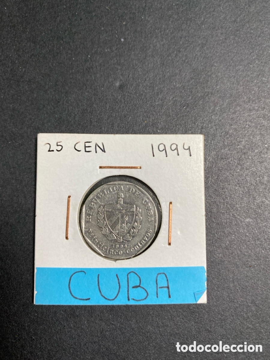 Monedas antiguas de Am&eacute;rica: Moneda de Cuba 25 cen - Foto 1