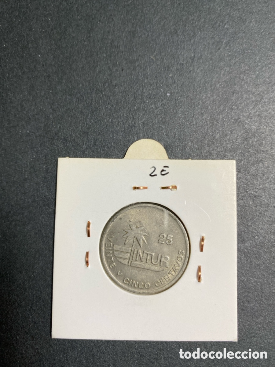 Monedas antiguas de Am&eacute;rica: Moneda de Cuba 25 centavos - Foto 2