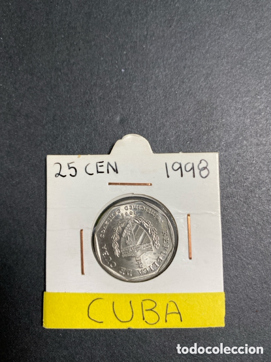 Monedas antiguas de Am&eacute;rica: Moneda de Cuba 25 centavos - Foto 1