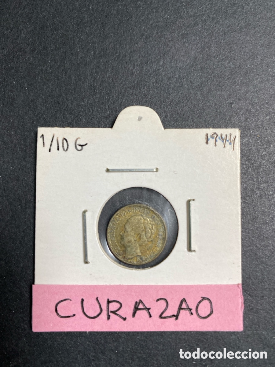 Monedas antiguas de Am&eacute;rica: Moneda de Curazao 1/10g - Foto 1
