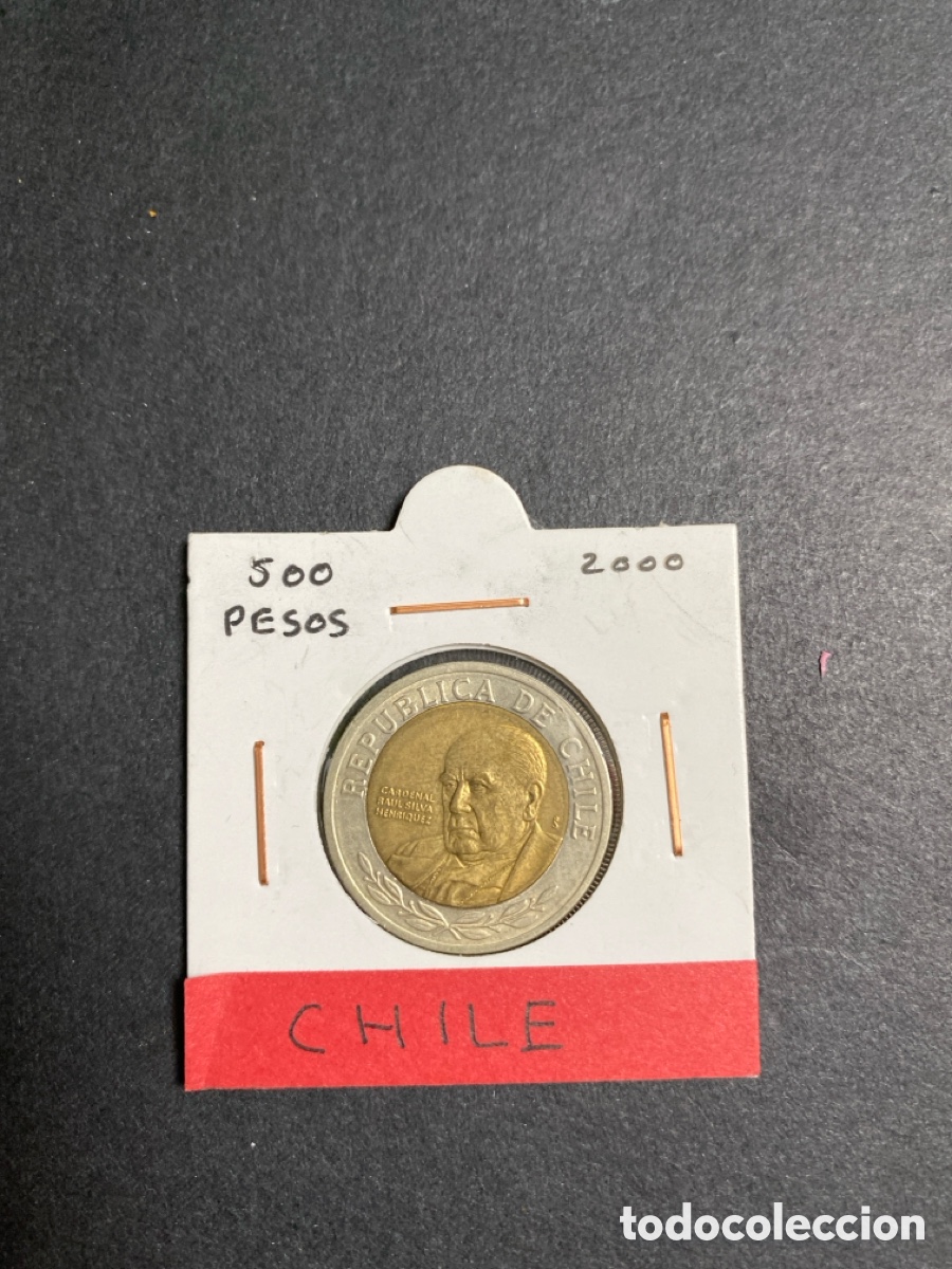 Monedas antiguas de Am&eacute;rica: Moneda de Chile 500 pesos - Foto 1