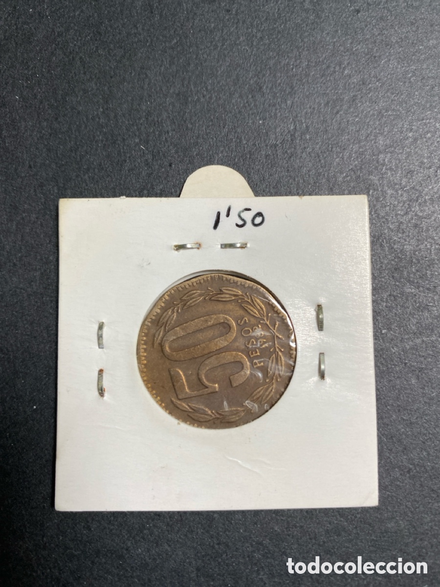 Monedas antiguas de Am&eacute;rica: Moneda de Chile 50 pesos - Foto 2
