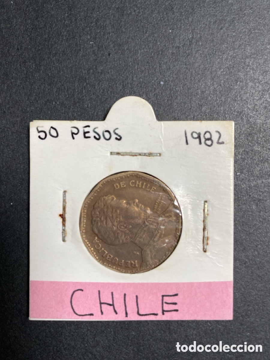 Monedas antiguas de Am&eacute;rica: Moneda de Chile 50 pesos - Foto 1