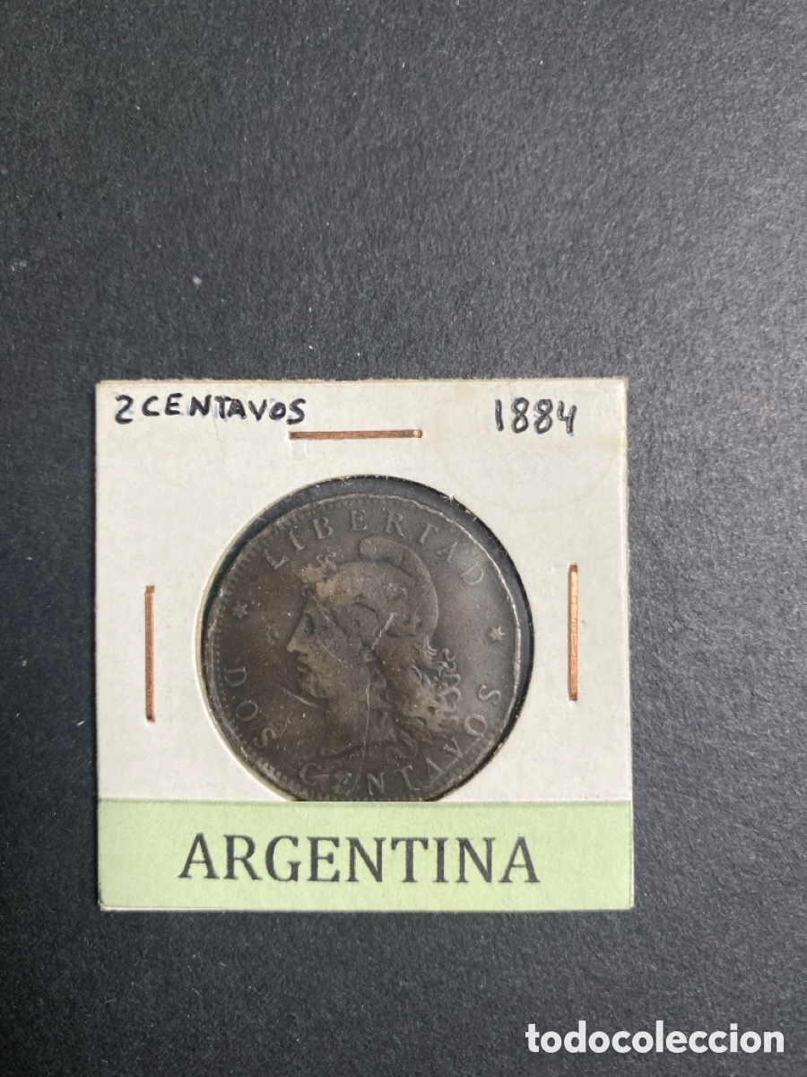 Monedas antiguas de Am&eacute;rica: Moneda de Argentina 2 centavos - Foto 1