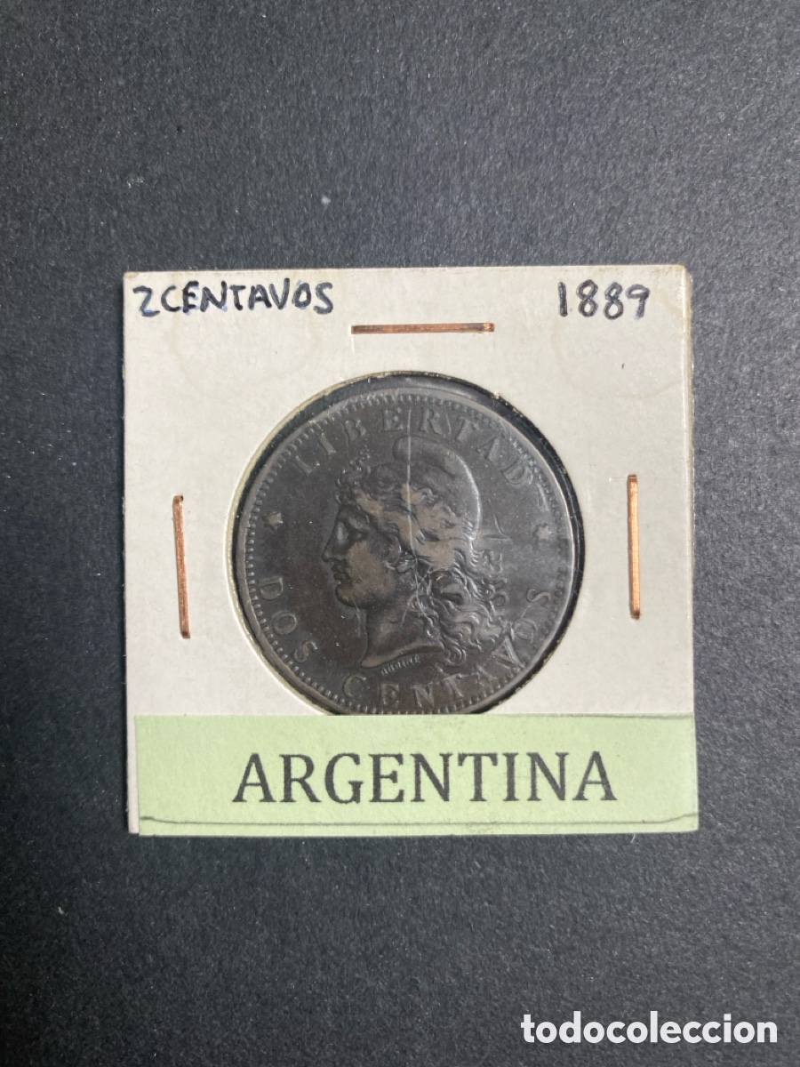 Monedas antiguas de Am&eacute;rica: Moneda de Argentina 2 centavos - Foto 1