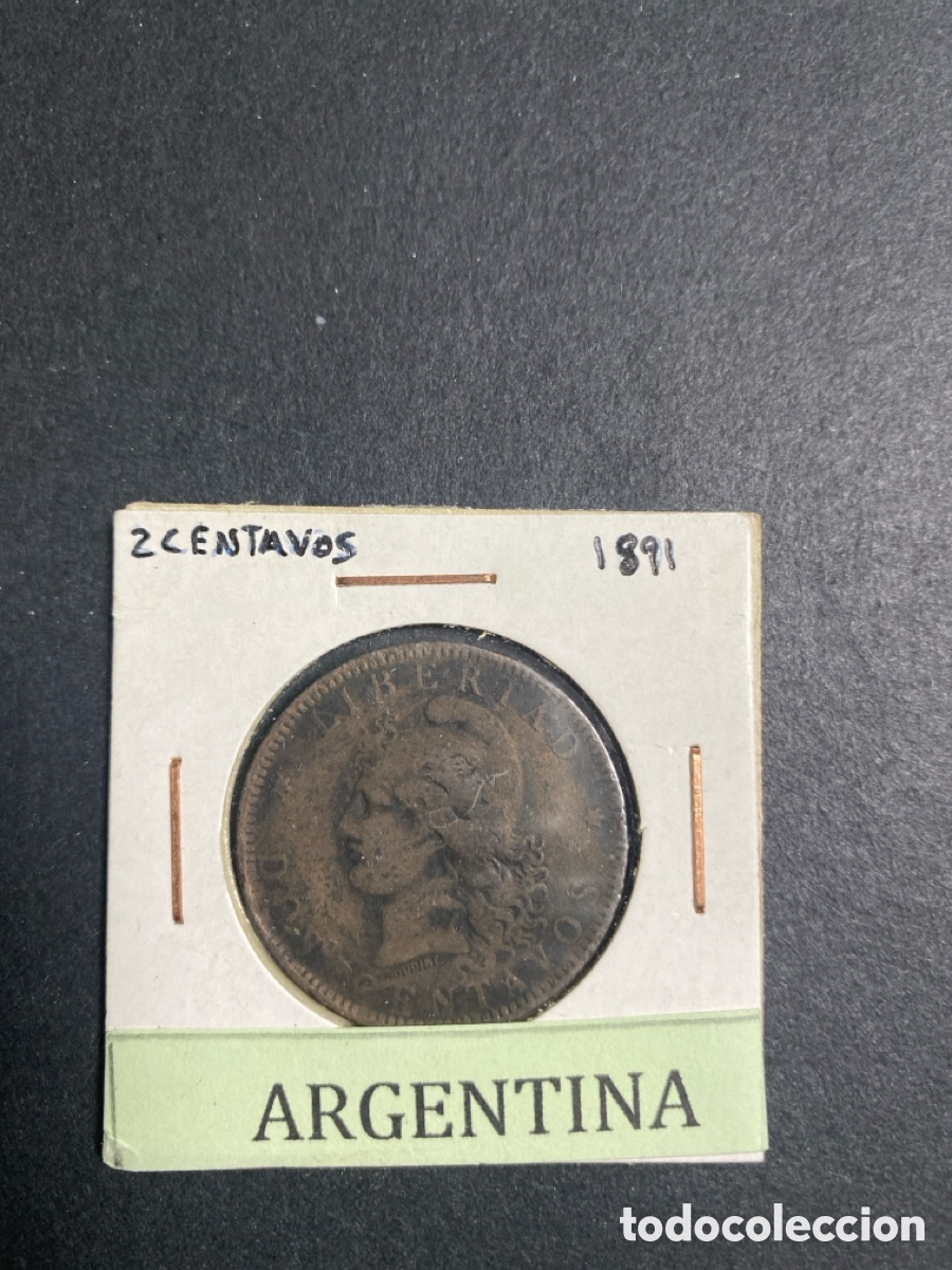 Monedas antiguas de Am&eacute;rica: Moneda de Argentina 2 centavos - Foto 1