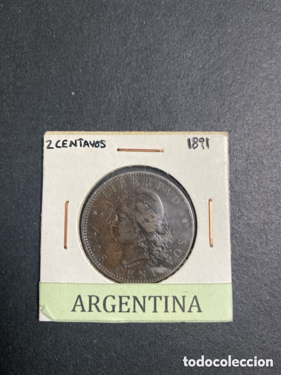 Monedas antiguas de Am&eacute;rica: Moneda de Argentina 2 centavos - Foto 1