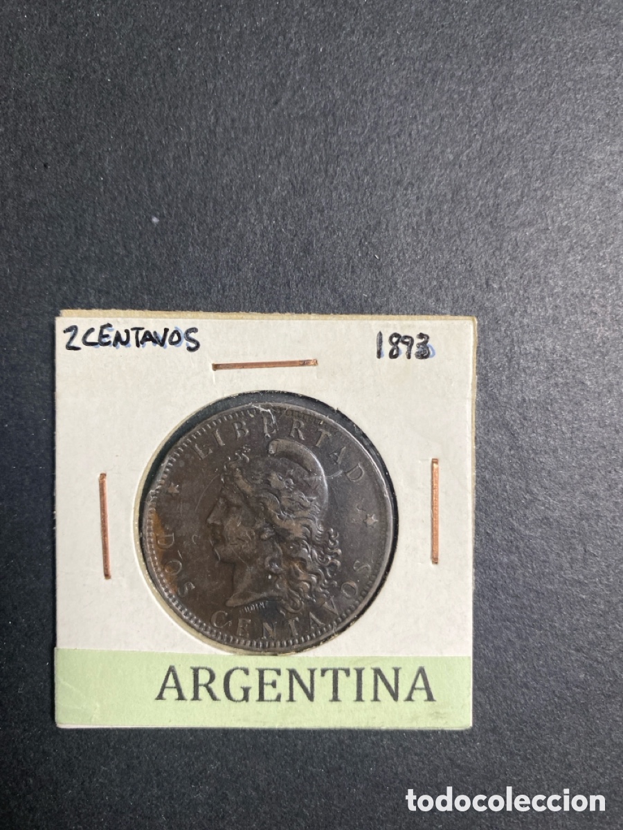 Monedas antiguas de Am&eacute;rica: Moneda de Argentina 2 centavos - Foto 1