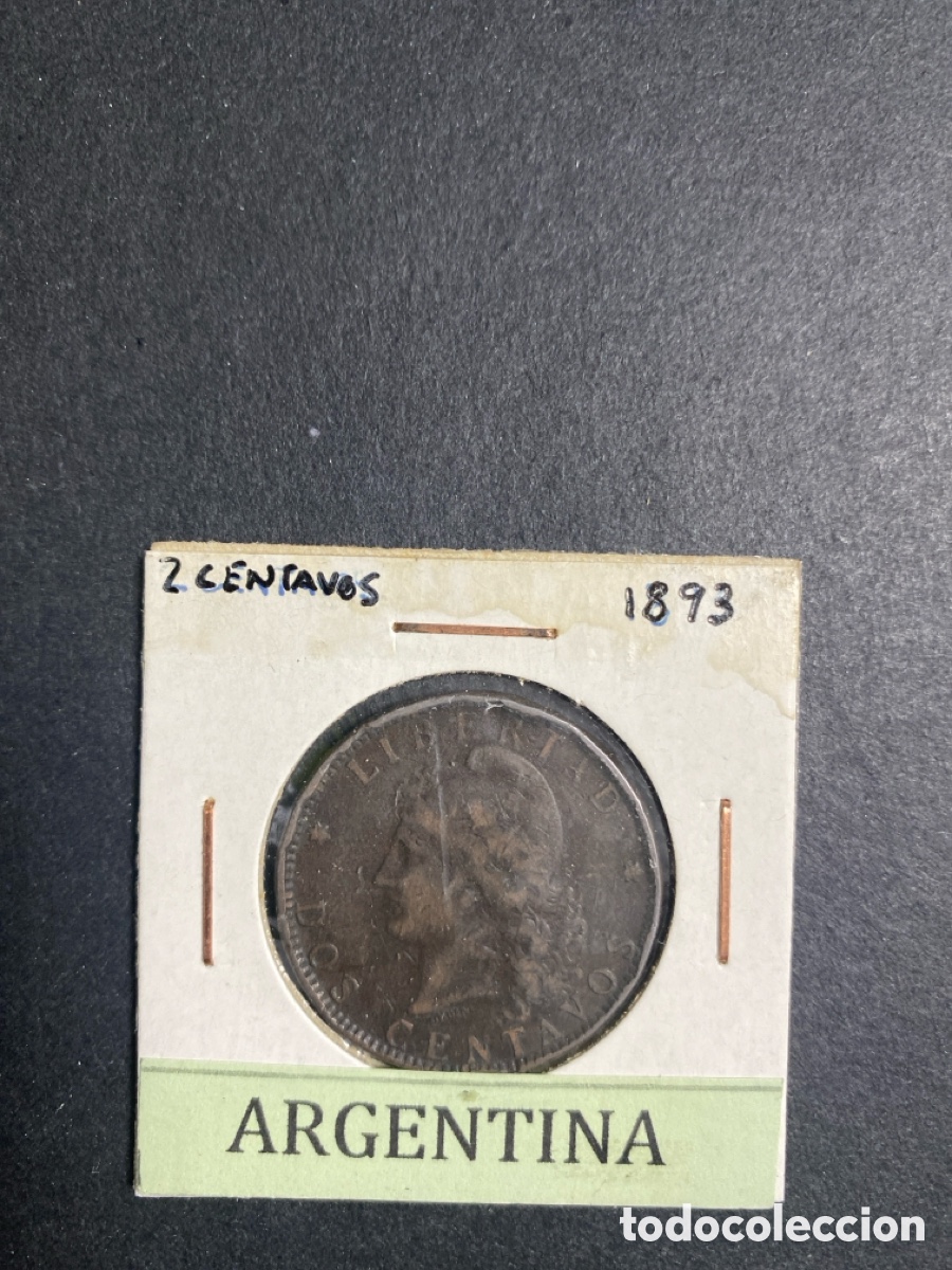 Monedas antiguas de Am&eacute;rica: Moneda de Argentina 2 centavos - Foto 1