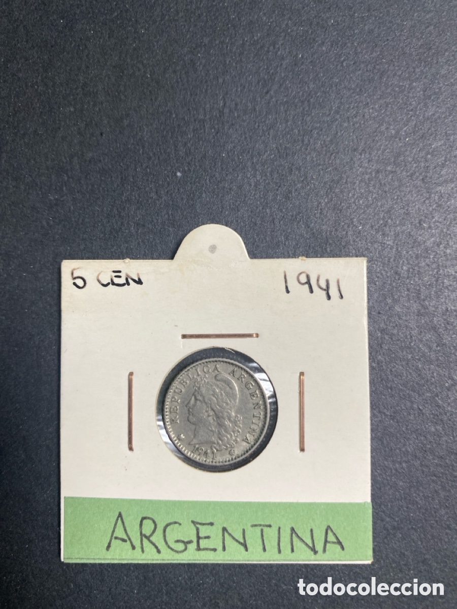 Monedas antiguas de Am&eacute;rica: Moneda de Argentina 5 centavos - Foto 1