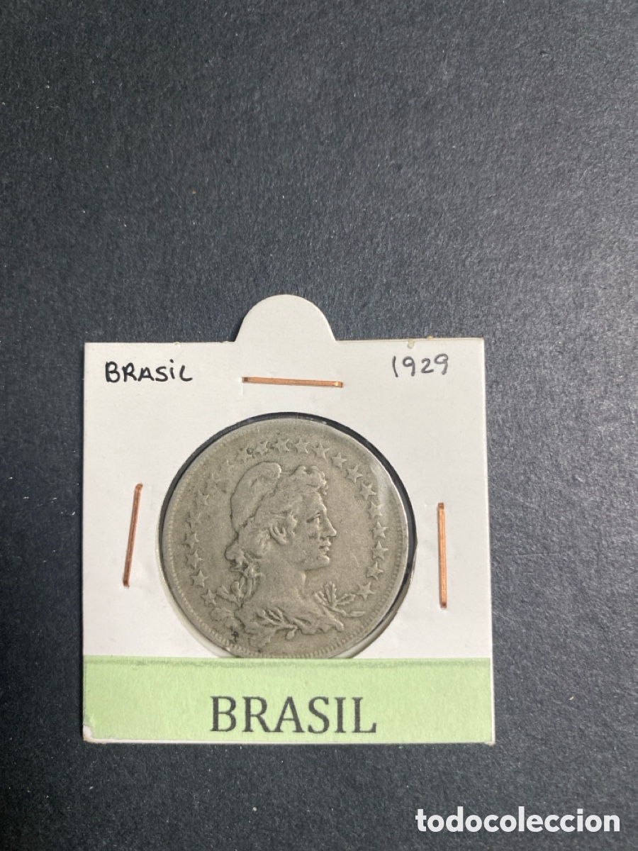 Monedas antiguas de Am&eacute;rica: Moneda de Brasil 400 reis - Foto 1