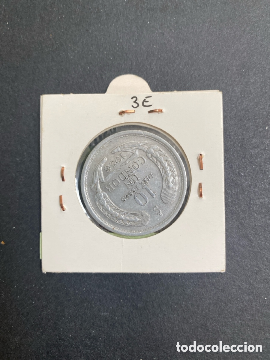 Monedas antiguas de Am&eacute;rica: Moneda de Chile 10 pesos - Foto 2