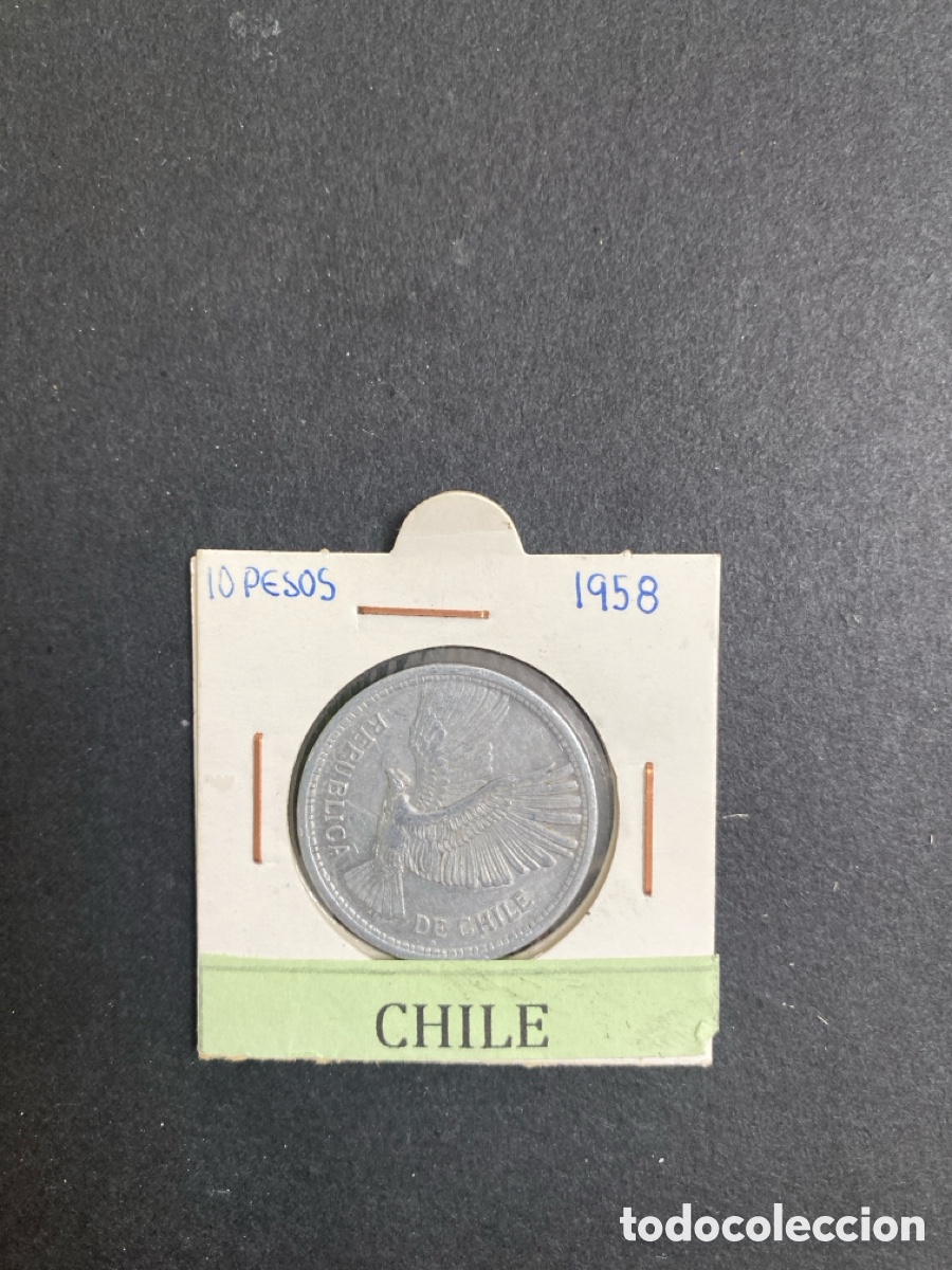Monedas antiguas de Am&eacute;rica: Moneda de Chile 10 pesos - Foto 1