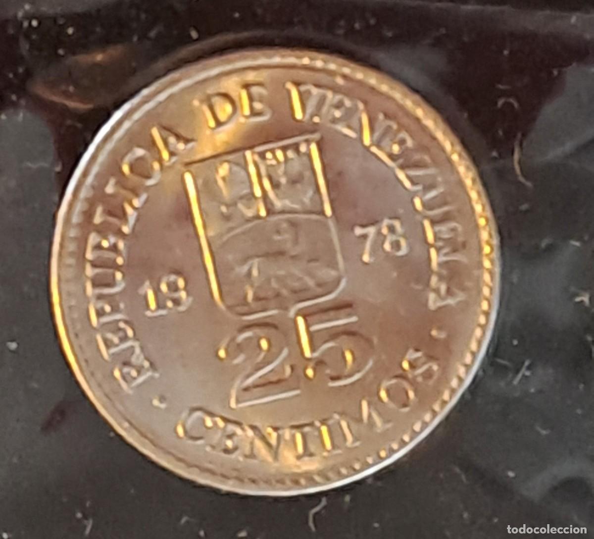 Monedas antiguas de Am&eacute;rica: MONEDA VENEZUELA 25 CENTIMOS A&Ntilde;O 1978 - Foto 2