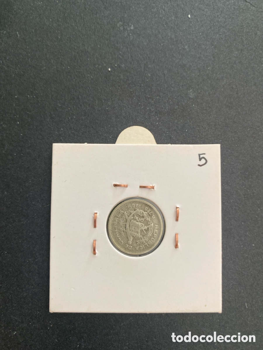 Monedas antiguas de Am&eacute;rica: Moneda de Guatemala 5 centavos - Foto 2
