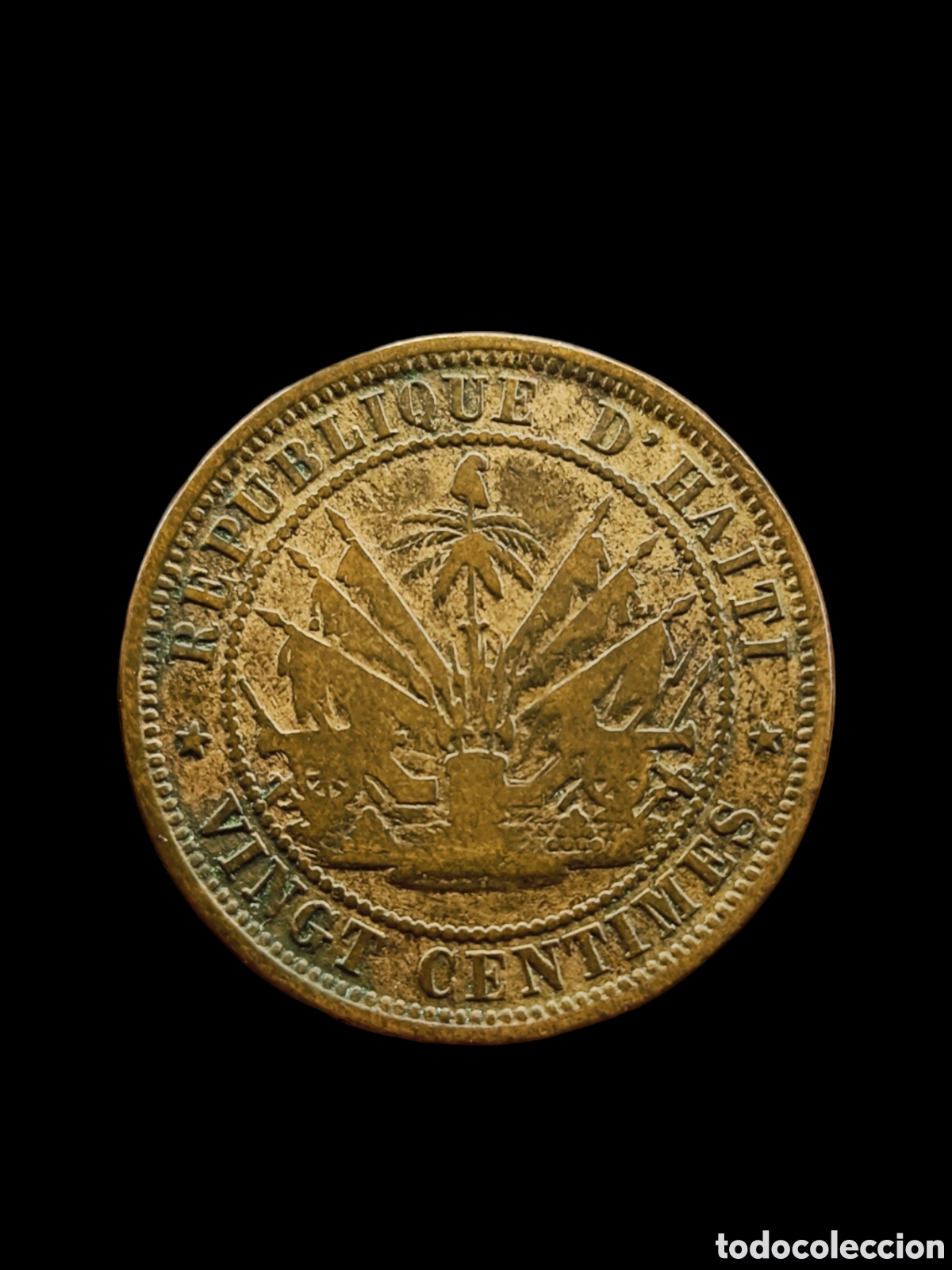 Monedas antiguas de Am&eacute;rica: HAITI . 20 CENTIMES 1863 - Foto 2